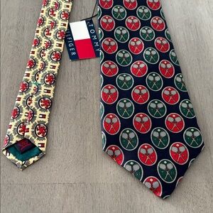Tommy Hilfiger Blue, Red and Green Patterned Tie